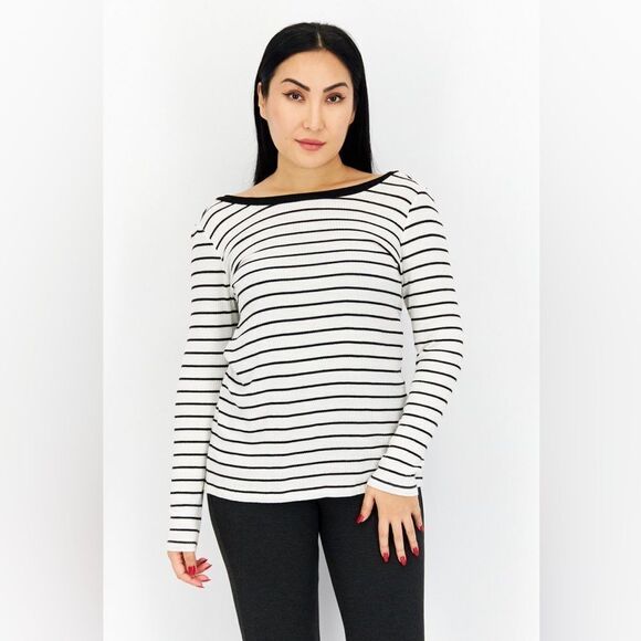 BB Dakota Stripe Sweater open back medium M soft stretchy women’s Nordstrom - Picture 5 of 5